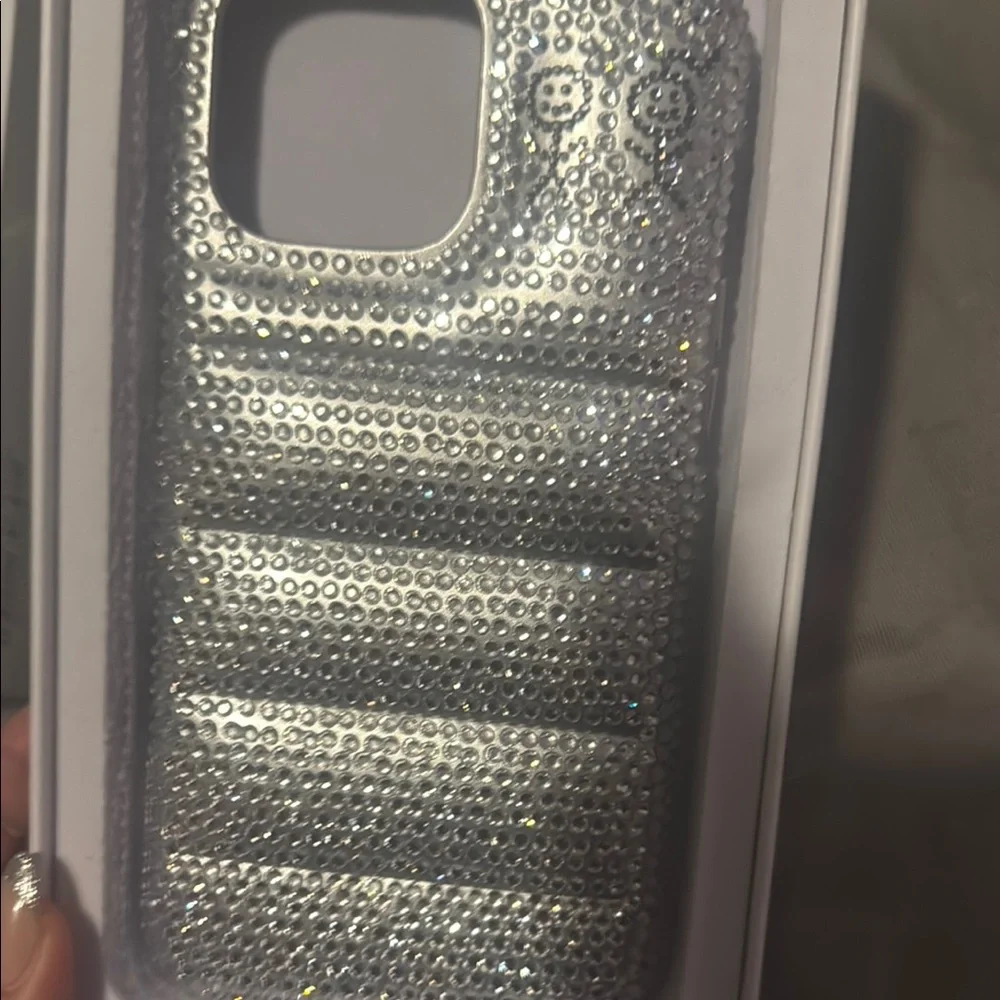 Silver bling Phone Case - Picture 2 of 4